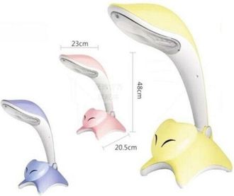 Trade Shop Trade Shop Traesio - Trade Shop - Lampada Da Tavolo Proteggi Vista Silver Fox 2 In 1 Luce Notturna Bambini