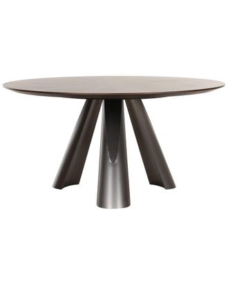 Pasargad Home Novara Design Dark Brown Round Dining Table
