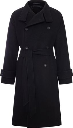 Tagliatore DOUBLE-BREASTED CLOTH COAT WITH BELT - Tagliatore - Man