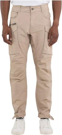 Replay Slim-fit Trousers, male, Beige, Size: W30 L32 Cargo Pants