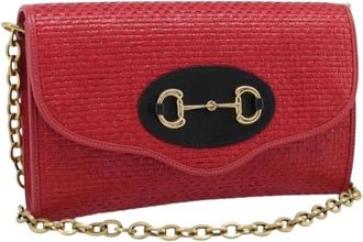 Gucci Pre-owned Vintage Schoudertas - Dames - Vintage Schoudertas - Rood - ONE Size - Leer - Vintage