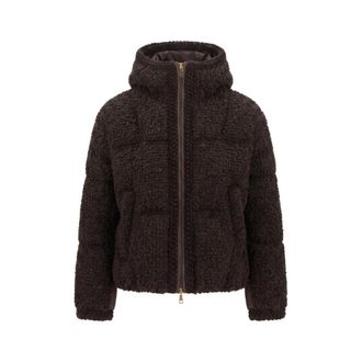 Moncler Jassen, Dames, Bruin, XS, Cristalline Quilted Jacket