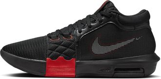 Nike Nike Lebron Witness 8 Basketball Shoes (FB2239-005, Black/University Red/White), Black/University Red/White, 10.5 UK
