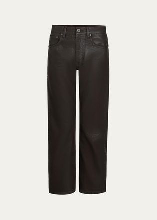 TWP Kent Coated Denim Straight-Leg Jeans