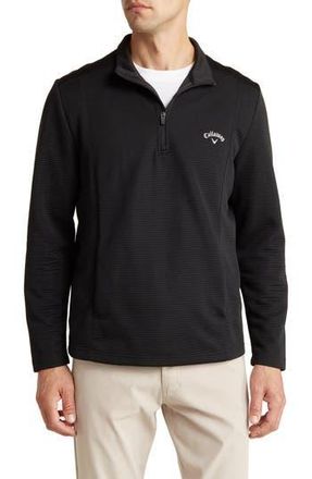 Callaway Ottoman Fleece Quarter Zip Sweatshirt in Caviar at Nordstrom Rack, Size Medium