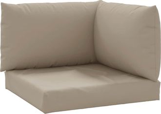 vidaXL Cojines Para Palets 3 Unidades Tela Oxford Gris Taup&eacute; Vidaxl