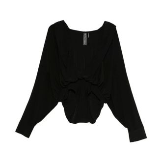 Norma Kamali Full-Body, female, Black, 2XS, Hooded Super Oversized Boyfriend NK Shirt Bodysuit