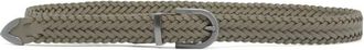 HUGO BOSS Roul Woven Leather Belt - male - Boss - Belts - Beige - 105 CM - Accessories