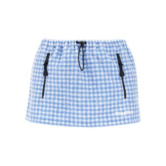 Miu Miu Check fleece mini skirt Woman 42