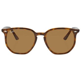 Ray-Ban Ray Ban Brown Classic B-15 Hexagonal Unisex Sunglasses RB4306 710/73 54