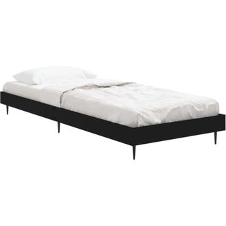 vidaXL Estructura De Cama Madera De Ingenier&iacute;a Negra 75x190 Cm Vidaxl