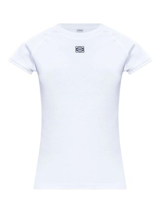 Loewe T-shirt met geborduurd logo en raglan mouwen - Wit
