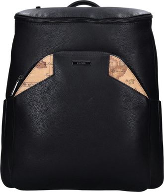 Alviero Martini 1A Classe Leren en kunstleren rugzak - Heren - Rugzakken - Zwart - ONE Size - Leer - Tassen