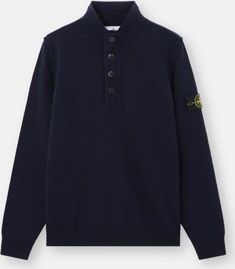 Stone Island BUTTON THRU 5100040 SWEATER Size: 3XL, colour: NAVY