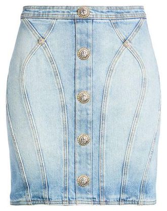 Balmain BOTTOMWEAR - Denim skirts on YOOX.COM