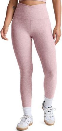 Beyond Yoga At Your Leisure Space Dye High Waist Midi Leggings in Blush Blooms Heather at Nordstrom Rack, Size X-Small
