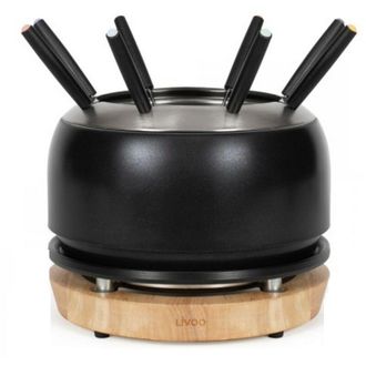 Livoo Set per fonduta da 1200 W con 8 forchette nere - DOC339 - livoo