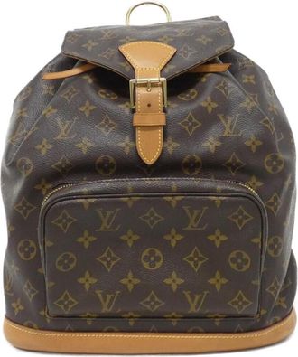 Louis Vuitton Marron Coated Canvas Backpack (Pre-Owned)