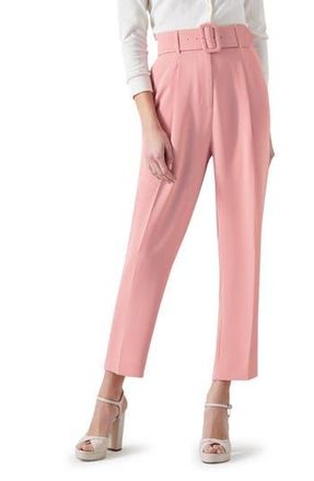 L.k. Bennett Tabitha Belted High Waist Ankle Crepe Pants in Rose at Nordstrom Rack, Size 6 Us / 10 Uk