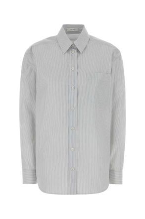 The Row White Regular Striped Shirt