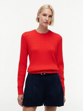 Tommy Hilfiger Jersey de punto trenzado con cuello redondo