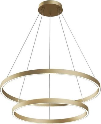 Maytoni Modern - Rim Modern Rim Integrated led Brass 2 Tier Circular Pendant Ceiling Light - Maytoni