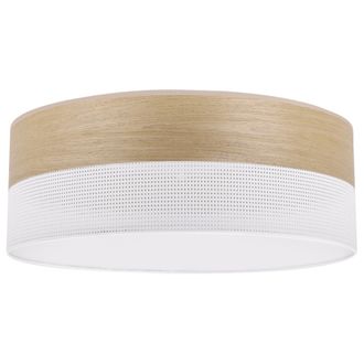 OEM L&aacute;mpara De Techo De Plexi De Madera Blanca 40cm Roble Dorado