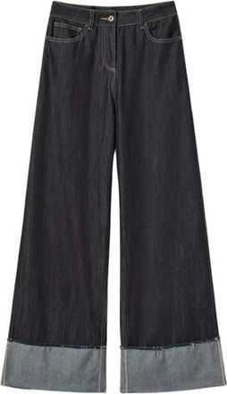 Twinset Wide Jeans - Dames - Loose Fit Jeans - Blauw - S - Katoen - Jeans
