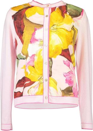 Rani Arabella floral-print cardigan - women - Cashmere/Cotton - L - Pink