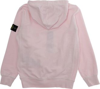 Stone Island Boys Hooded Sweatshirt Pink Cotton Hoods & Sweatshirts