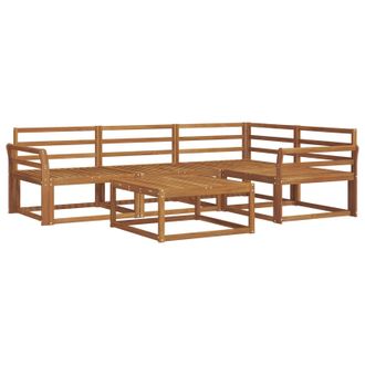 vidaXL Conjunto De Sof&aacute;s De Exterior 5 Pcs Natural Vidaxl