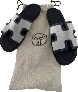 Hermès Suede And Canvas Izmir Sandal Size 40