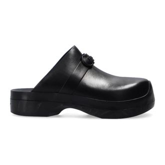 Ferragamo Clogs, female, Black, 2 1/2 UK, Nope Leather Slides