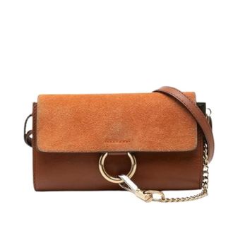 Chlo&eacute; Pre-owned Faye Crossbody Bag - Dames - Pre-owned - Bruin - Maat: ONE Size Leer
