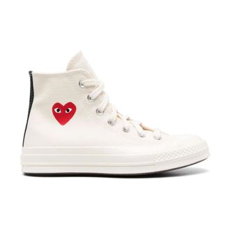 Comme Des Gar&ccedil;ons Schoenen, Dames, Wit, 40 EU, Katoen, Heart Chuck 70 Sneakers