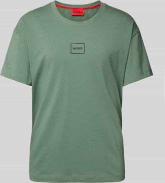HUGO BOSS T-Shirt mit Label-Print in Gruen, Größe L