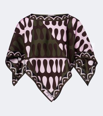 Pucci Leocorno asymmetric silk twill top