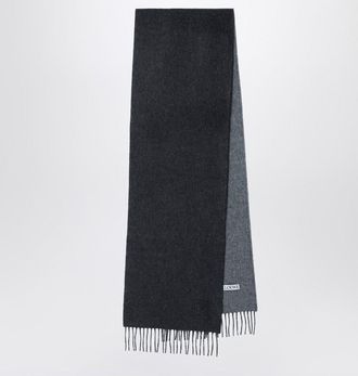 Loewe Scarf in black/grey wool and cashmere