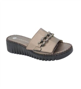 Eric Michael Womens Astoria Sandal In Pewter
