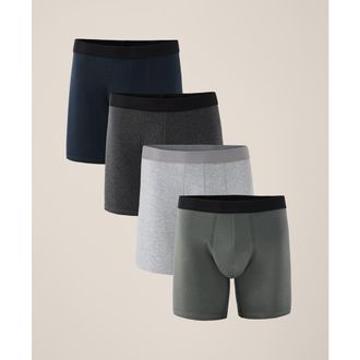 Pact Everyday Extended Boxer Brief 4-Pack Made With Organic Cotton in Classic Neutrals at Nordstrom, Size X-Large