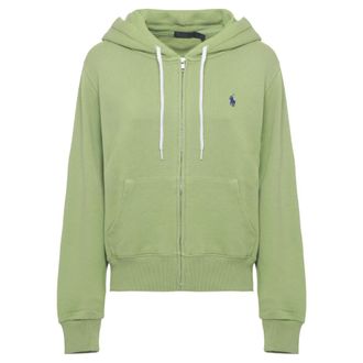 Ralph Lauren Zip-throughs, female, Green, Size: XS Island Flc-Knt Hoodie