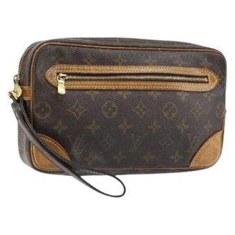 Louis Vuitton Pre-owned Clutches, female, Brown, Size: ONE SIZE Pre-owned Canvas Clutch