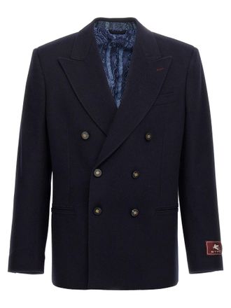 Etro Blue Cashmere Mens Blazer