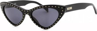 Moschino Sunglasses Cat Eye Full Rim, Black Frame And Grey Lens Mos006/s0807Ir
