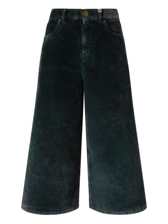 Pinko corduroy trousers - women - Modal/Cotton/Elastane - 31 - Green