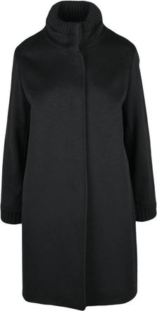 Cinzia Rocca Cappotto - Dames - Mantel - Zwart - M - Wol - Jassen