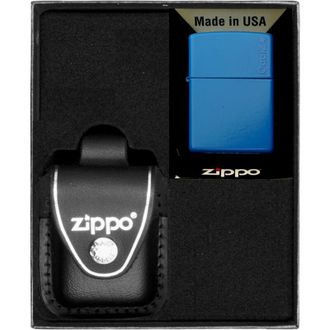 OEM Encendedor Zippo Con Logotipo Azul Cielo, Set De Regalo N.&ordm; 3