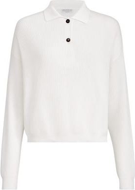 Brunello Cucinelli Polo-style sweater in Panama at Nordstrom, Size Xx-Small Eu