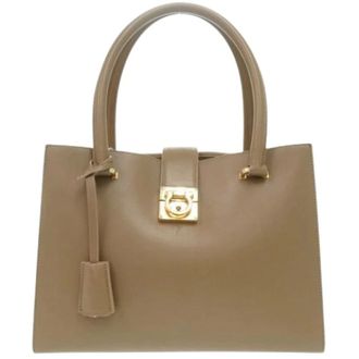 Ferragamo Pre-owned Handbags, female, Brown, Size: ONE SIZE Pre-owned Handbag
