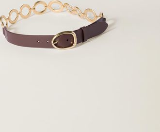 Miu Miu Leather and metal belt